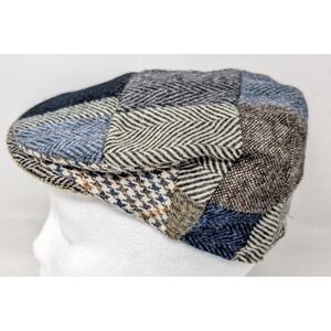 Boys Hanna Hats Donegal Wool Patchwork Cabbie Size Small Kids Flat Cap Ireland